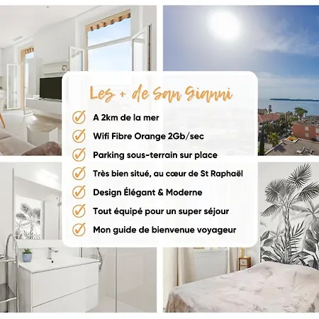 Apprt 2 Cham, Proche Du Centre, Wifi, Climatisation, San Giovanni Сен-Рафаэль